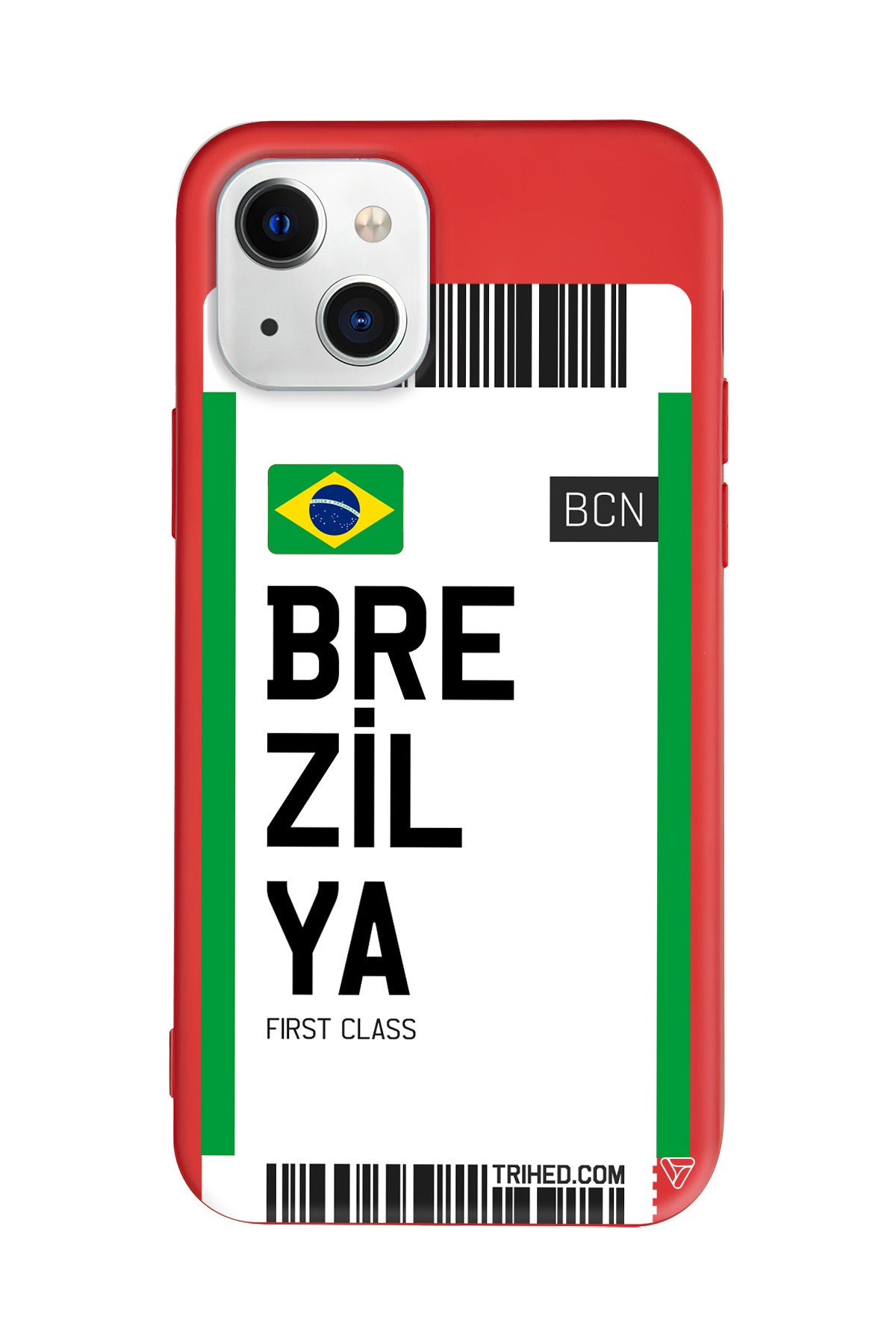 Brezilya Bileti Lansman Model İçi Kadife Silikon Telefon Kılıfı – Plus Serisine Özel