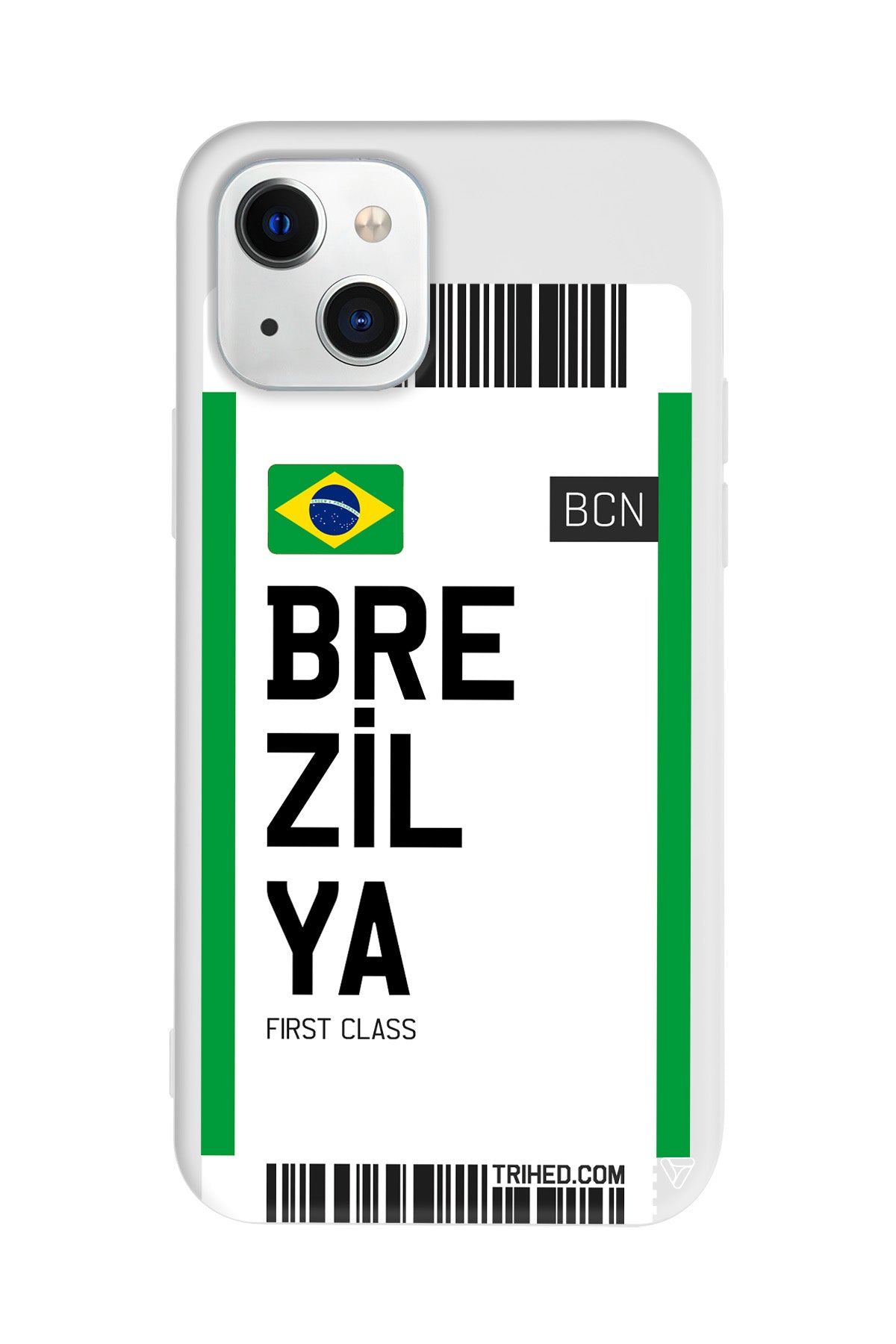 Brezilya Bileti Lansman Model İçi Kadife Silikon Telefon Kılıfı – Plus Serisine Özel