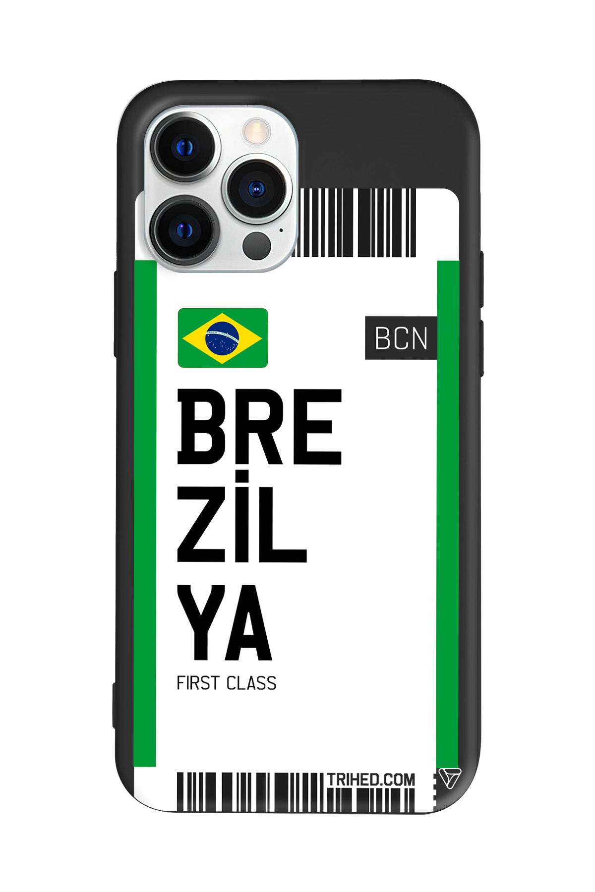 Brezilya Bileti Lansman Model İçi Kadife Silikon Telefon Kılıfı