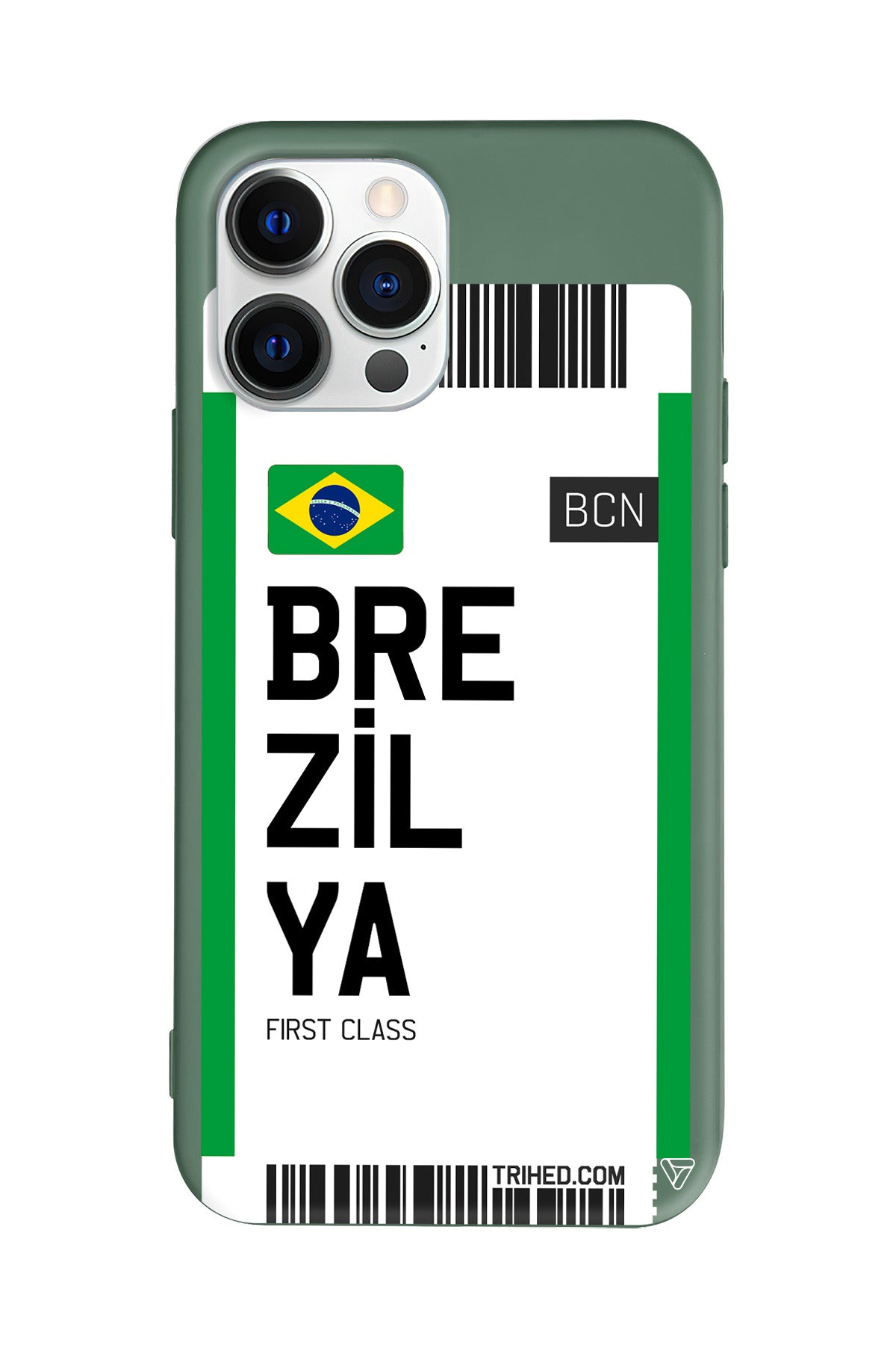 Brezilya Bileti Lansman Model İçi Kadife Silikon Telefon Kılıfı