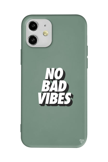 No Bad Vibes Lansman Model İçi Kadife Silikon Telefon Kılıfı