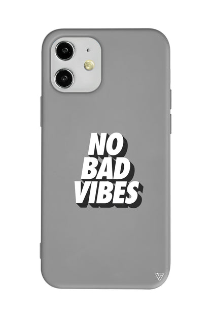 No Bad Vibes Lansman Model İçi Kadife Silikon Telefon Kılıfı