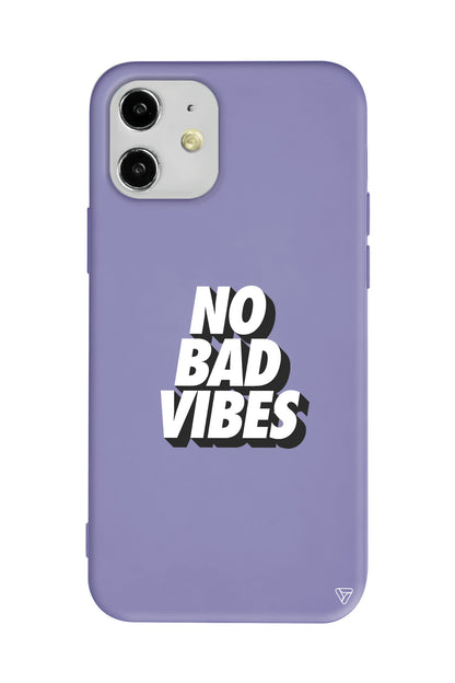 No Bad Vibes Lansman Model İçi Kadife Silikon Telefon Kılıfı
