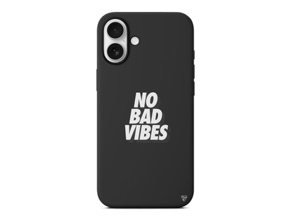 No Bad Vibes Lansman Model İçi Kadife Silikon Telefon Kılıfı