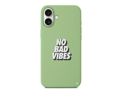 No Bad Vibes Lansman Model İçi Kadife Silikon Telefon Kılıfı – Plus Serisine Özel