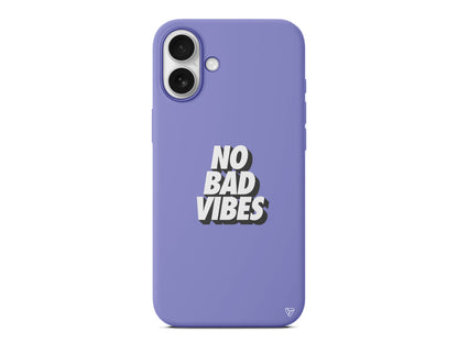 No Bad Vibes Lansman Model İçi Kadife Silikon Telefon Kılıfı