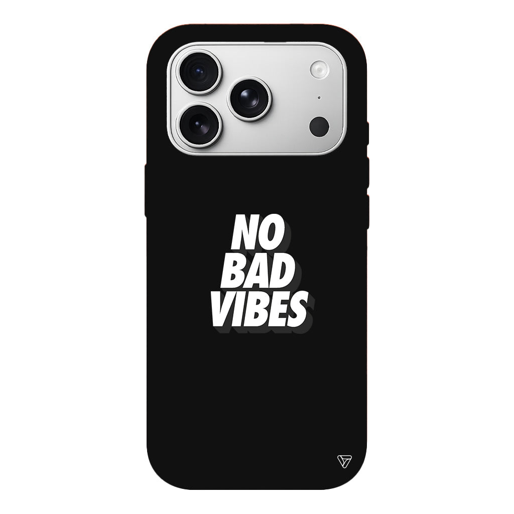 No Bad Vibes Lansman Model İçi Kadife Silikon Telefon Kılıfı