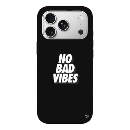No Bad Vibes Lansman Model İçi Kadife Silikon Telefon Kılıfı