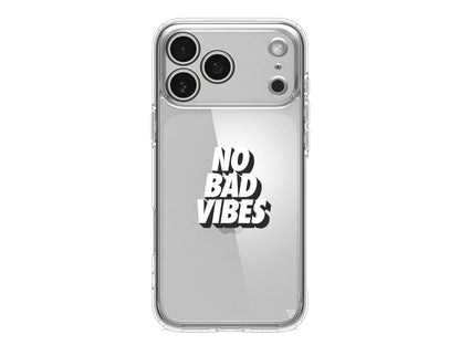No Bad Vibes Lansman Model İçi Kadife Silikon Telefon Kılıfı