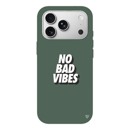 No Bad Vibes Lansman Model İçi Kadife Silikon Telefon Kılıfı