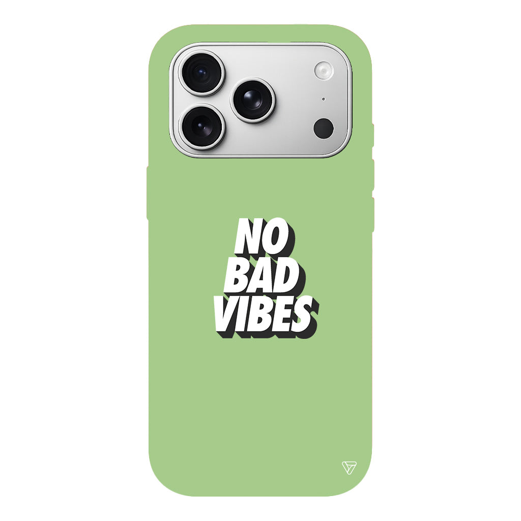 No Bad Vibes Lansman Model İçi Kadife Silikon Telefon Kılıfı