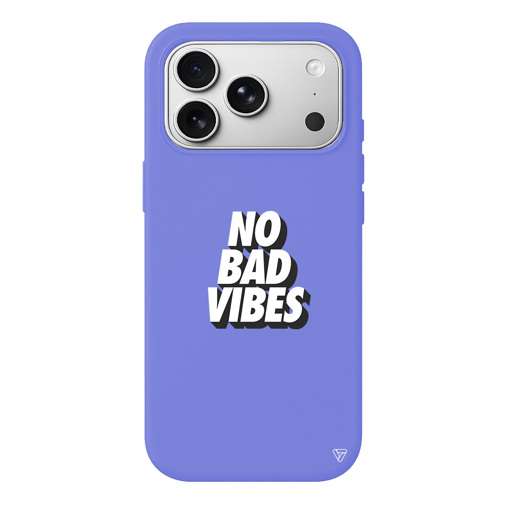 No Bad Vibes Lansman Model İçi Kadife Silikon Telefon Kılıfı
