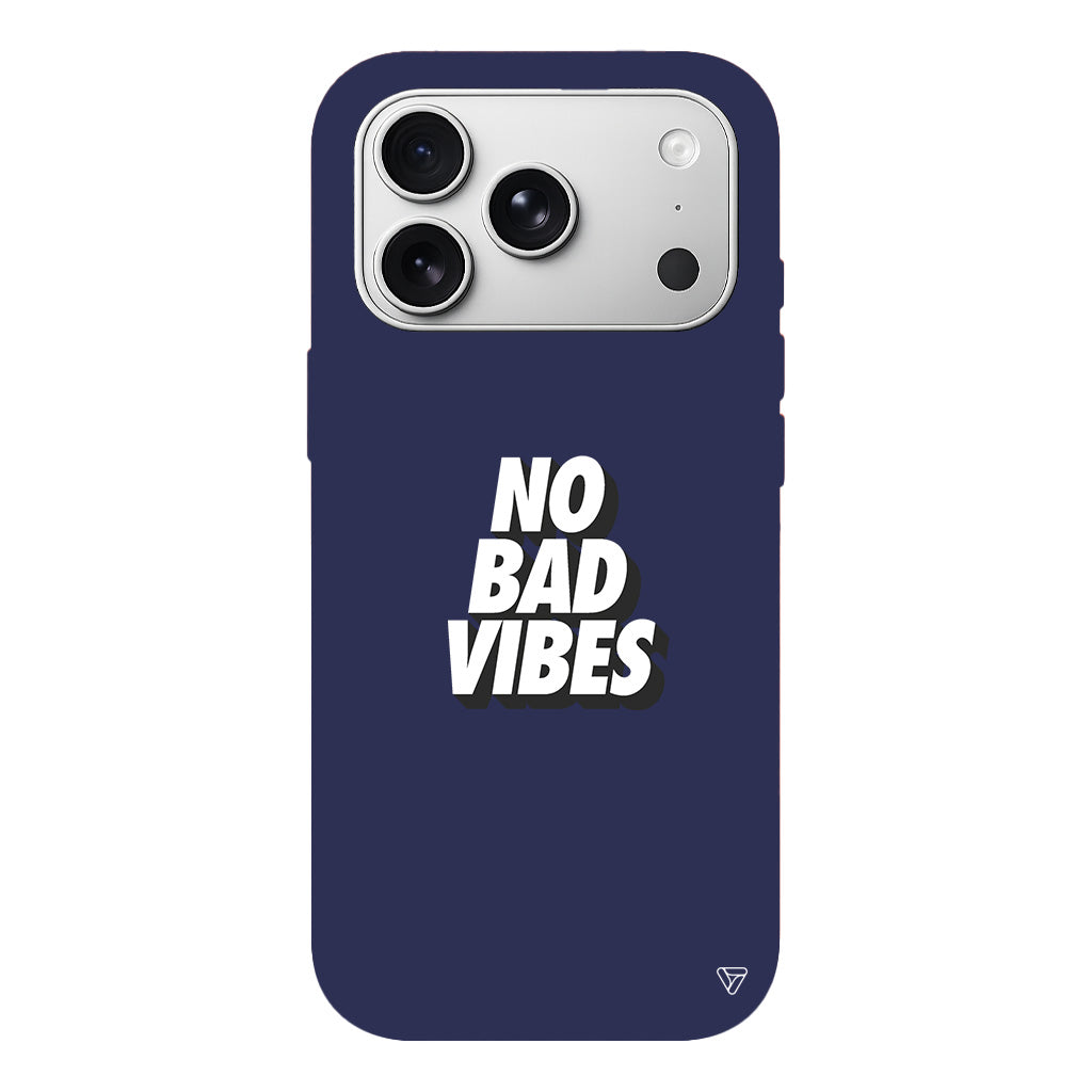 No Bad Vibes Lansman Model İçi Kadife Silikon Telefon Kılıfı