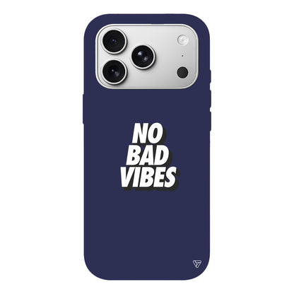 No Bad Vibes Lansman Model İçi Kadife Silikon Telefon Kılıfı
