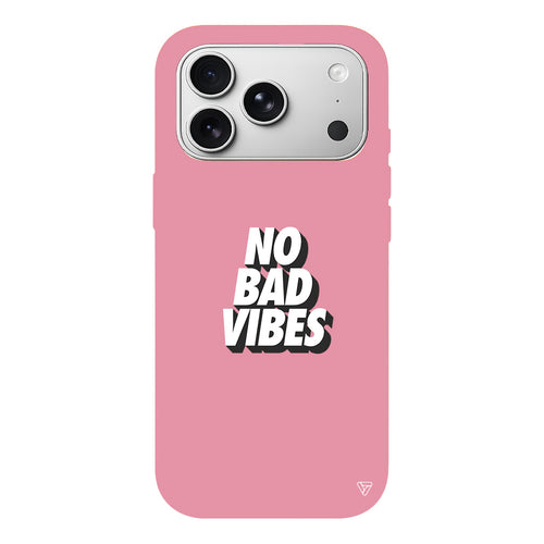 No Bad Vibes Lansman Model İçi Kadife Silikon Telefon Kılıfı
