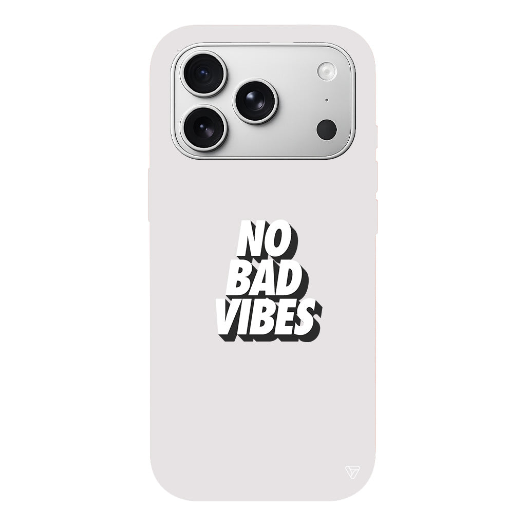 No Bad Vibes Lansman Model İçi Kadife Silikon Telefon Kılıfı