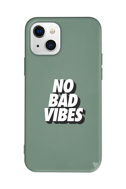 No Bad Vibes Lansman Model İçi Kadife Silikon Telefon Kılıfı
