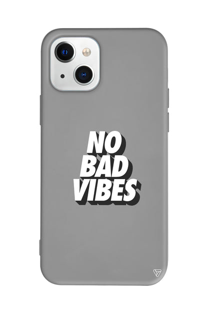 No Bad Vibes Lansman Model İçi Kadife Silikon Telefon Kılıfı – Plus Serisine Özel
