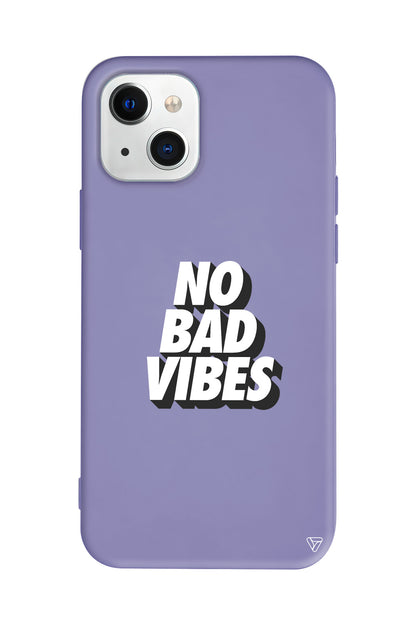 No Bad Vibes Lansman Model İçi Kadife Silikon Telefon Kılıfı – Plus Serisine Özel