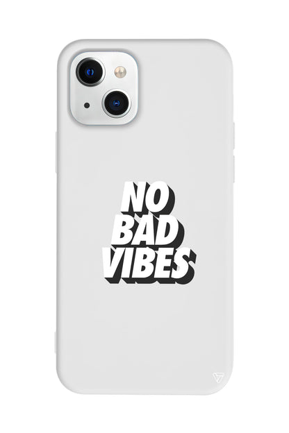 No Bad Vibes Lansman Model İçi Kadife Silikon Telefon Kılıfı – Plus Serisine Özel