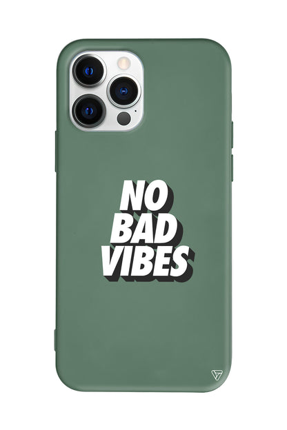 No Bad Vibes Lansman Model İçi Kadife Silikon Telefon Kılıfı