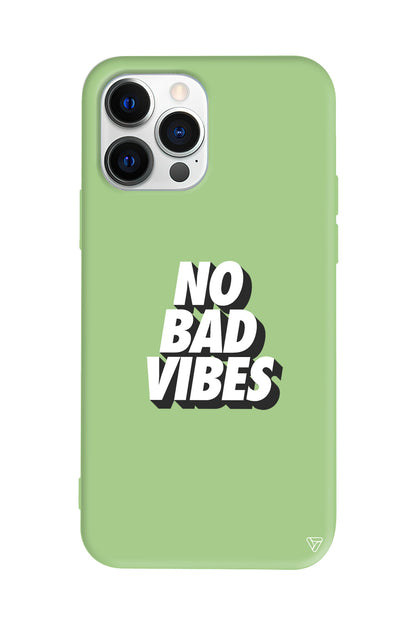 No Bad Vibes Lansman Model İçi Kadife Silikon Telefon Kılıfı