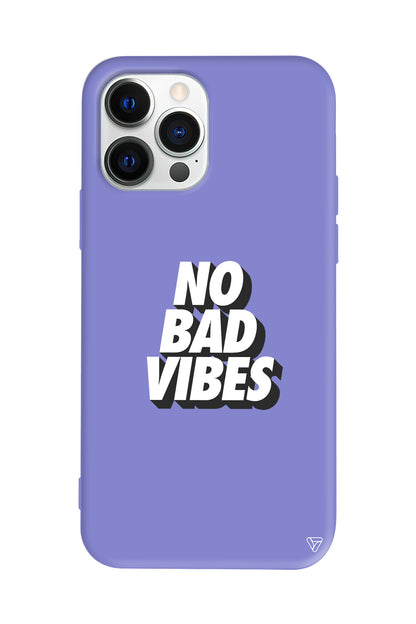No Bad Vibes Lansman Model İçi Kadife Silikon Telefon Kılıfı