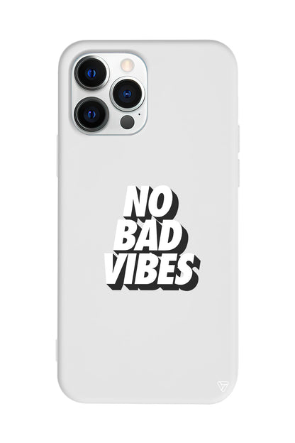 No Bad Vibes Lansman Model İçi Kadife Silikon Telefon Kılıfı