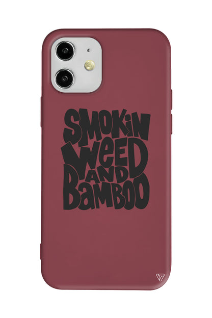 Smokin Weed Lansman Model İçi Kadife Silikon Telefon Kılıfı