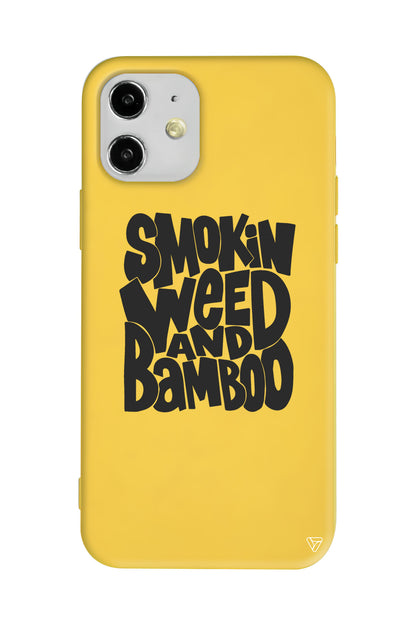 Smokin Weed Lansman Model İçi Kadife Silikon Telefon Kılıfı