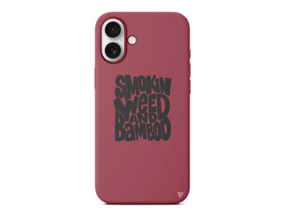 Smokin Weed Lansman Model İçi Kadife Silikon Telefon Kılıfı