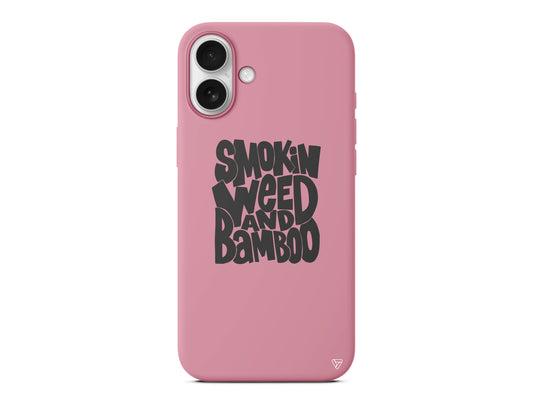 Smokin Weed Lansman Model İçi Kadife Silikon Telefon Kılıfı – Plus Serisine Özel