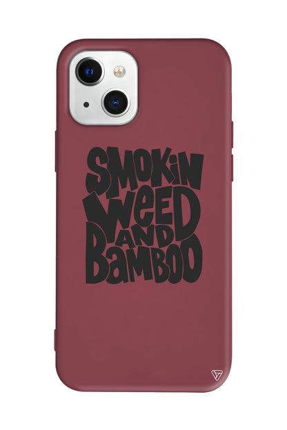Smokin Weed Lansman Model İçi Kadife Silikon Telefon Kılıfı