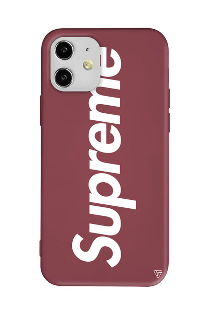 Supreme Lansman Model İçi Kadife Silikon Telefon Kılıfı
