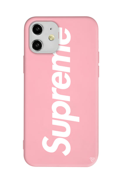 Supreme Lansman Model İçi Kadife Silikon Telefon Kılıfı