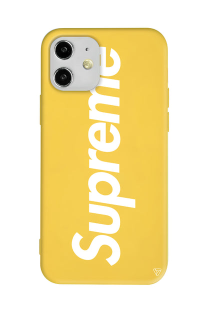 Supreme Lansman Model İçi Kadife Silikon Telefon Kılıfı