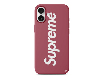 Supreme Lansman Model İçi Kadife Silikon Telefon Kılıfı