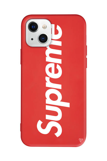 Supreme Lansman Model İçi Kadife Silikon Telefon Kılıfı – Plus Serisine Özel