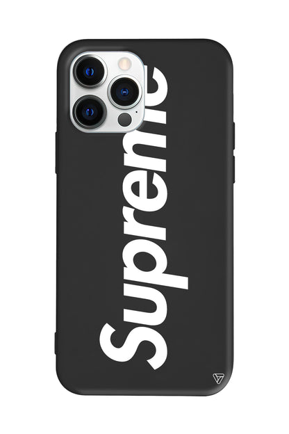 Supreme Lansman Model İçi Kadife Silikon Telefon Kılıfı