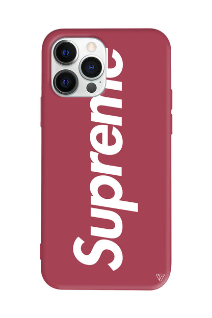 Supreme Lansman Model İçi Kadife Silikon Telefon Kılıfı
