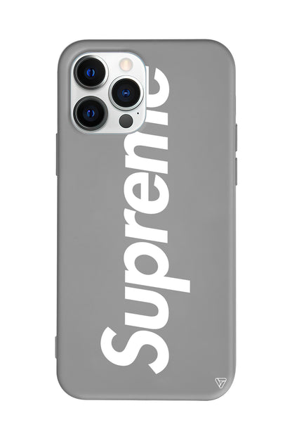 Supreme Lansman Model İçi Kadife Silikon Telefon Kılıfı