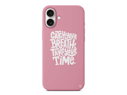 Catch Your Breath Lansman Model İçi Kadife Silikon Telefon Kılıfı