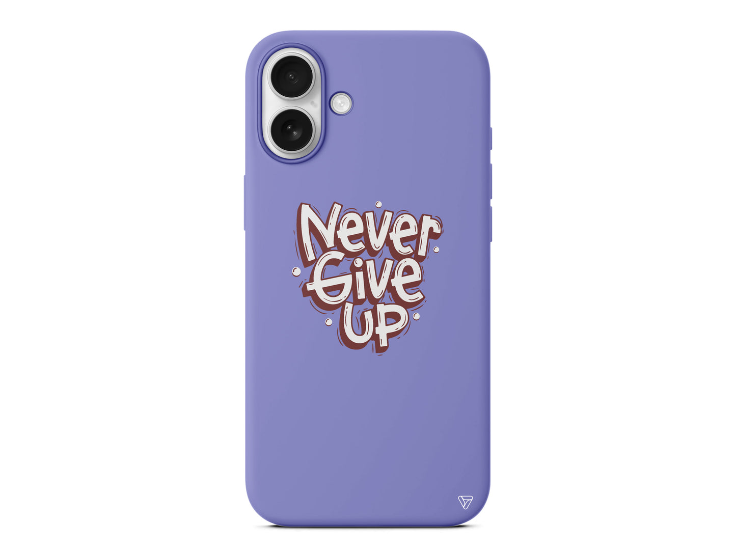Never Give Up Lansman Model İçi Kadife Silikon Telefon Kılıfı – Plus Serisine Özel