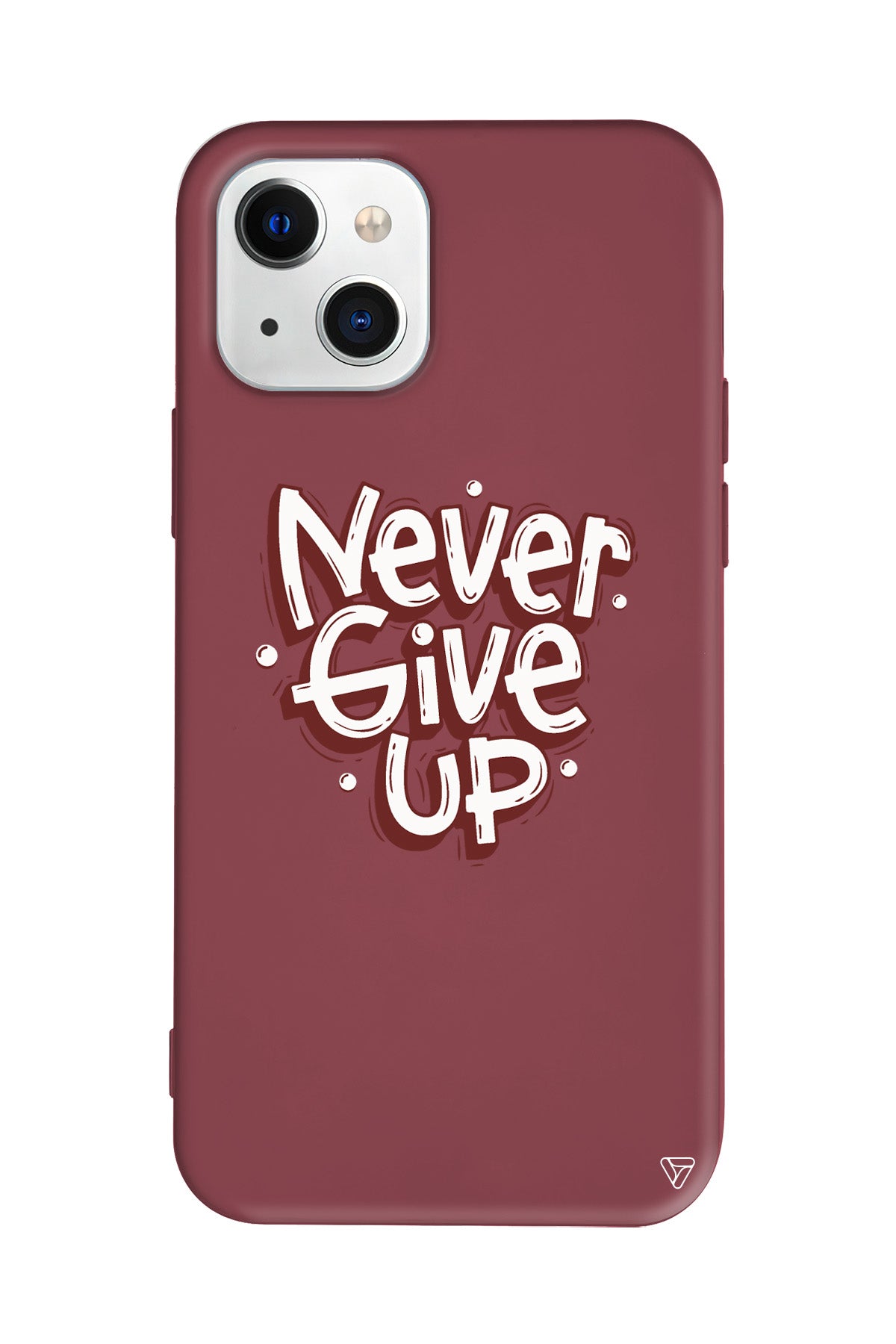 Never Give Up Lansman Model İçi Kadife Silikon Telefon Kılıfı – Plus Serisine Özel
