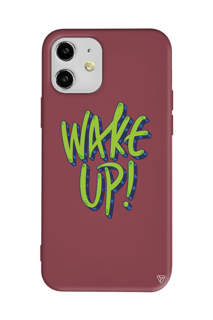 Wake Up Lansman Model İçi Kadife Silikon Telefon Kılıfı