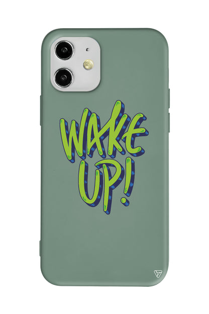 Wake Up Lansman Model İçi Kadife Silikon Telefon Kılıfı