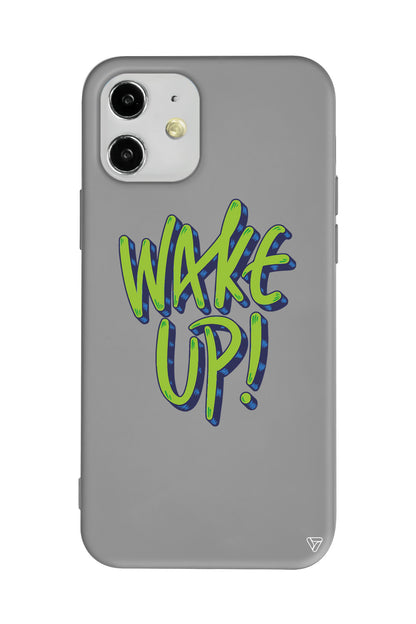 Wake Up Lansman Model İçi Kadife Silikon Telefon Kılıfı
