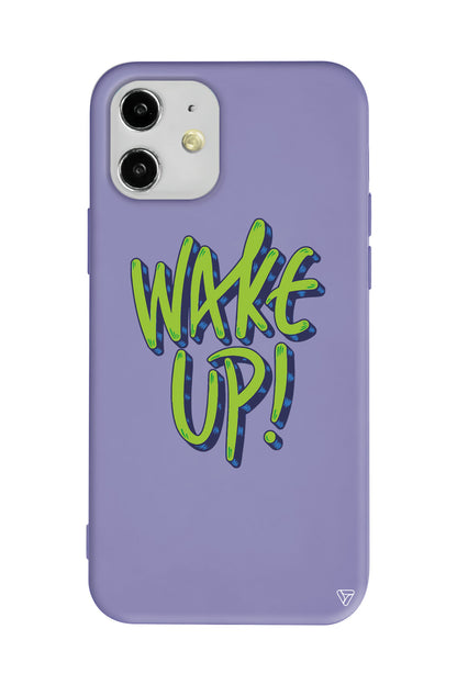 Wake Up Lansman Model İçi Kadife Silikon Telefon Kılıfı