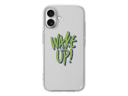 Wake Up Lansman Model İçi Kadife Silikon Telefon Kılıfı