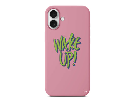 Wake Up Lansman Model İçi Kadife Silikon Telefon Kılıfı – Plus Serisine Özel